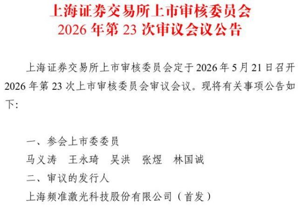 频准激光IPO上会前瞻：当国产硬科技遇上精密激光的“量子跃迁”